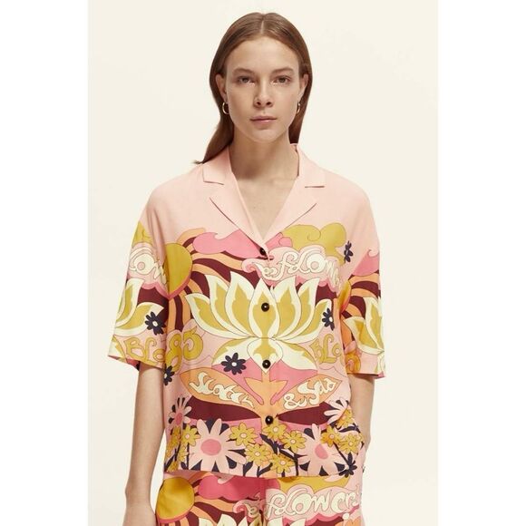 Free People x Scotch & Soda Camp Place Printed Shirt - Picture 4 of 7